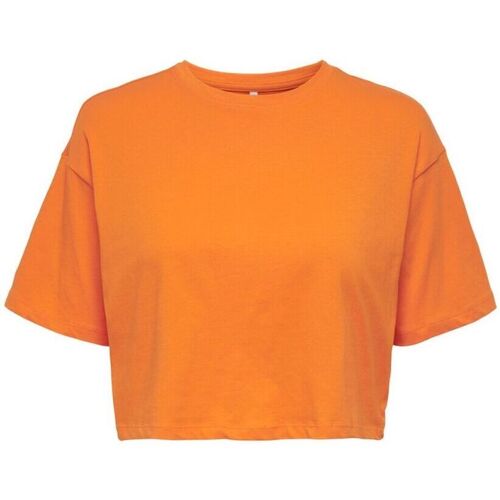 Kleidung Damen T-Shirts & Poloshirts Only 15252473 MAY-ORANGE PEEL Orange