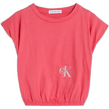 Kleidung Mädchen T-Shirts Calvin Klein Jeans  Rosa