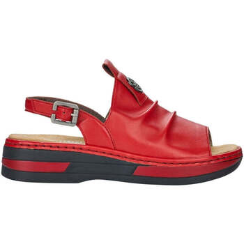Schuhe Damen Sportliche Sandalen Rieker  Rot