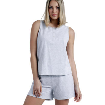 Admas  Pyjamas/ Nachthemden Pyjama Shorts Tank Top Romantic Grey