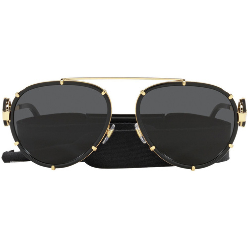 Uhren & Schmuck Sonnenbrillen Versace Sonnenbrille VE2232 143887 mit Umhängeband Schwarz