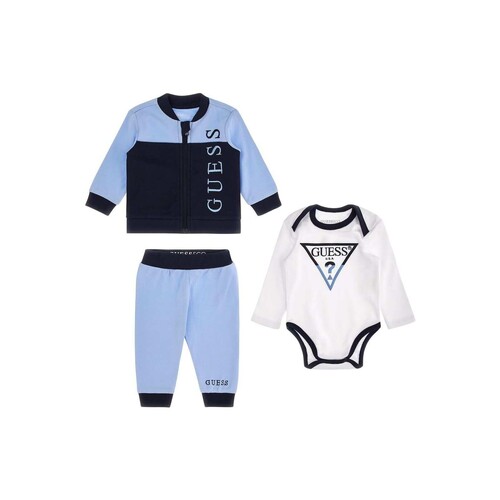 Kleidung Jungen Kleider & Outfits Guess MID ORGANIC COTON Marine / Blau
