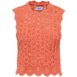 Kleidung Damen Pullover Only Top Luna Life - Orange Peel Orange