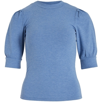 Kleidung Damen Tops / Blusen Vila Noos Top Felia 2/4 - Federal Blue Blau