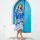 Kleidung Damen Pareo Isla Bonita By Sigris Poncho Blau
