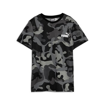 Kleidung Jungen T-Shirts Puma ESS+ CAMO TEE B Schwarz