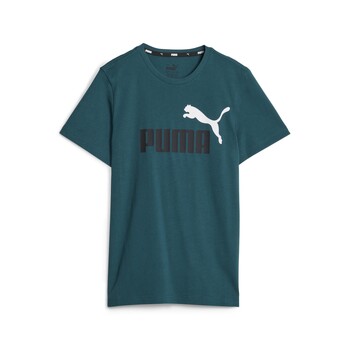 Kleidung Jungen T-Shirts Puma ESS+ 2 COL LOGO TEE B Grün