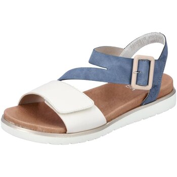 Schuhe Damen Sandalen / Sandaletten Rieker Sandaletten Blau-Beige V5060-10 10 Weiss