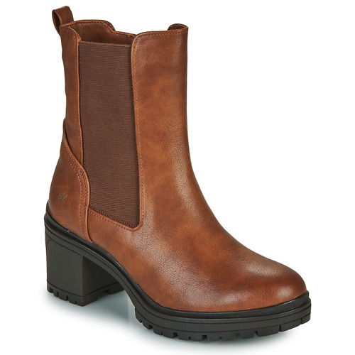 Schuhe Damen Low Boots Mustang 1409511 Cognac