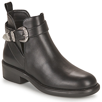 Schuhe Damen Boots Only ONLBLOOM-5 PU BUCKLE BOOT Schwarz
