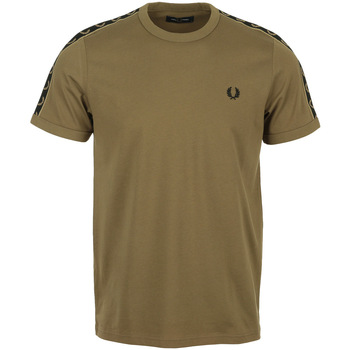 Kleidung Herren T-Shirts Fred Perry Contrast Tape Ringer T-Shirt Braun