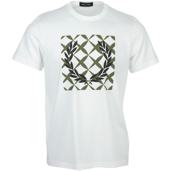 Fred Perry  T-Shirt Cross Stitch Printed T-Shirt