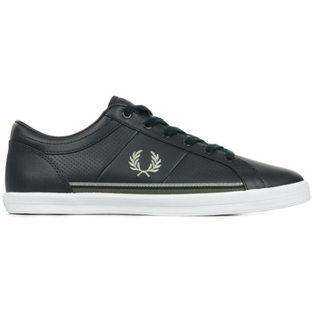 Fred Perry Baseline Perf Leather Blau