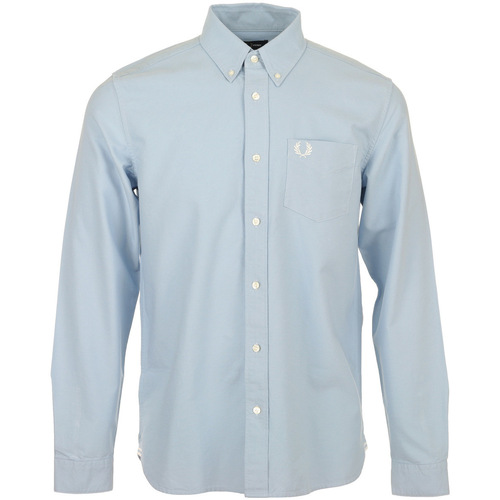 Kleidung Herren Langärmelige Hemden Fred Perry Oxford Shirt Blau