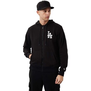 Kleidung Herren Sweatshirts New-Era Mlb League Los Angeles Dodgers Essential Zip Hoodie Schwarz
