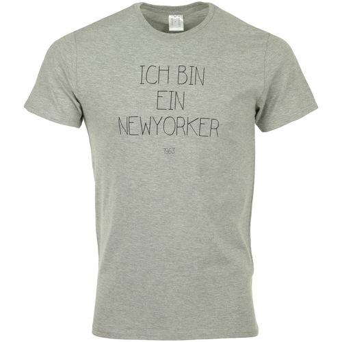 Kleidung Herren T-Shirts Civissum Ich Bin Ein Newyorker Tee Grau