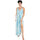 Kleidung Damen Maxikleider Isla Bonita By Sigris Langes Midi -Kleid Blau