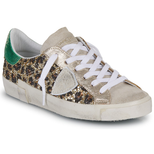 Schuhe Damen Sneaker Low Philippe Model PRSX LOW WOMAN Leopard / Grün / Beige