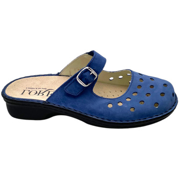 Schuhe Damen Pantoffel Calzaturificio Loren LOM2985bl Blau