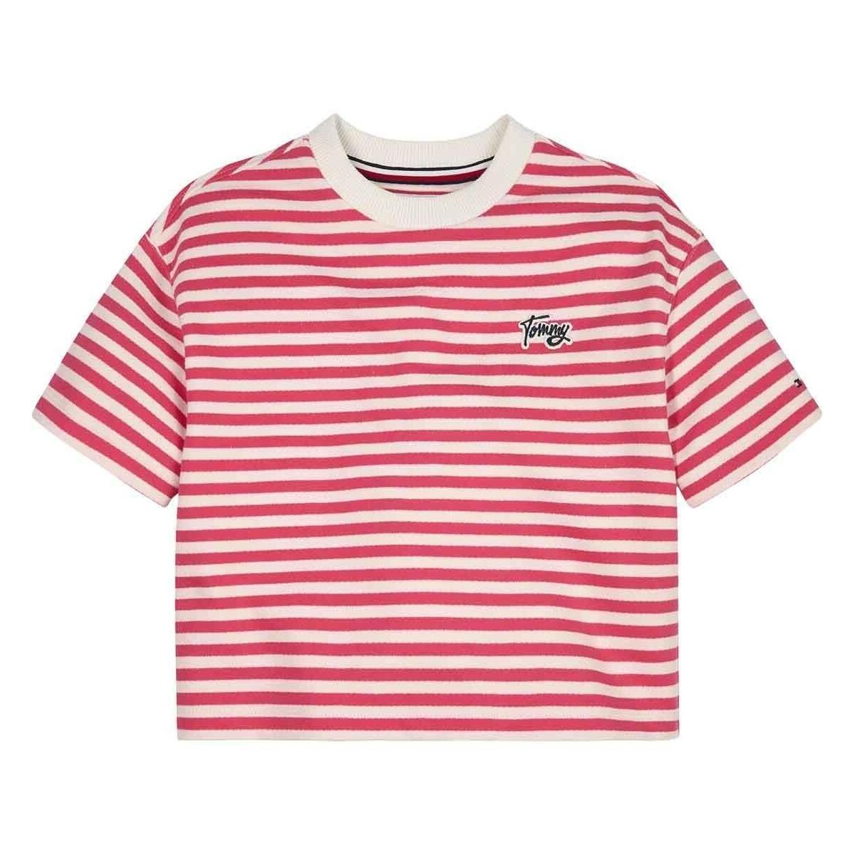 Kleidung Mädchen T-Shirts & Poloshirts Tommy Hilfiger  Rot