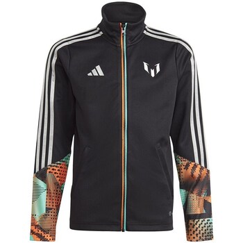 Kleidung Jungen Sweatshirts adidas Originals Messi Training Jacket JR Schwarz