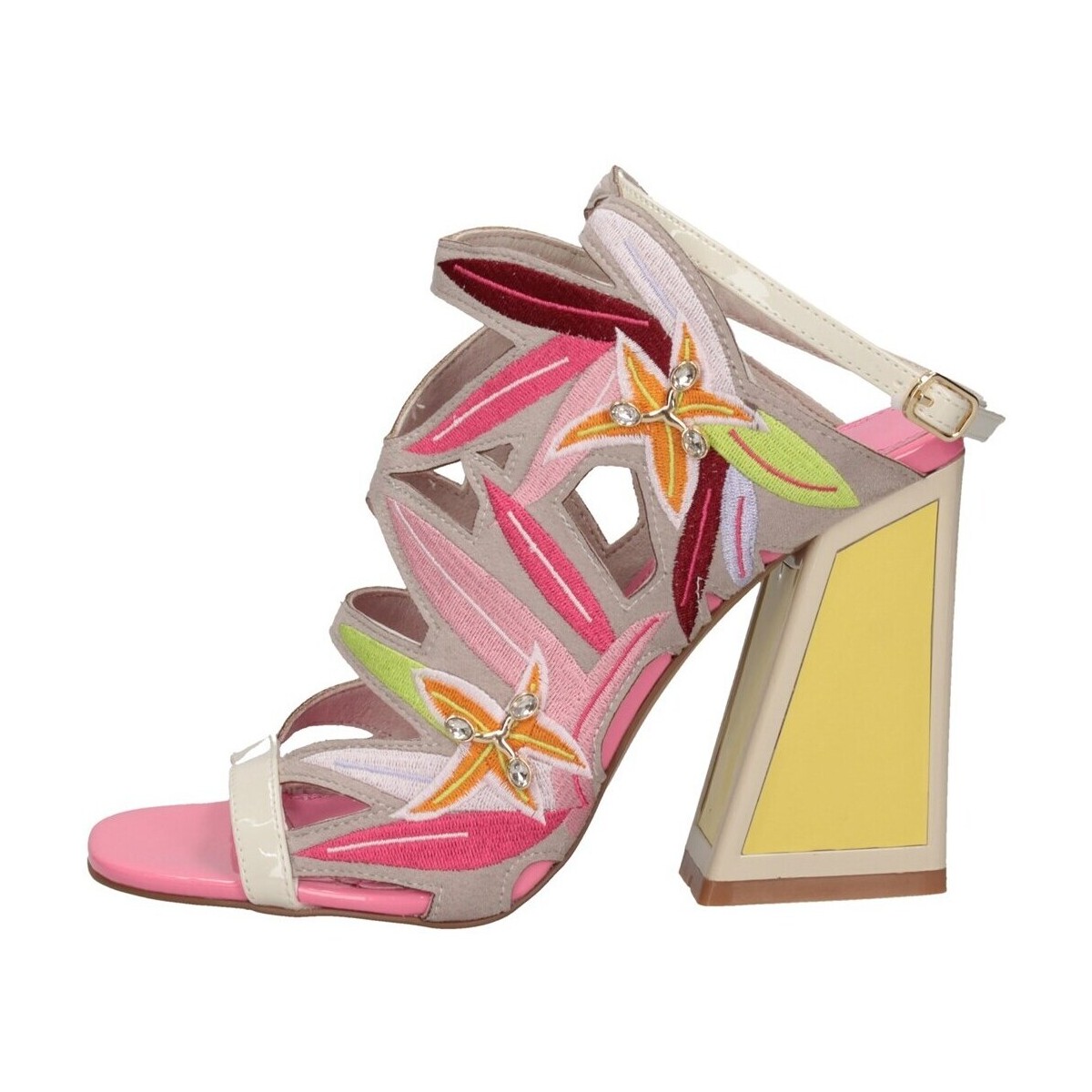 Schuhe Damen Sandalen / Sandaletten Exé Shoes Exe' Dominic 540 Sandalen Frau Multicolorrosa Gelb Multicolor