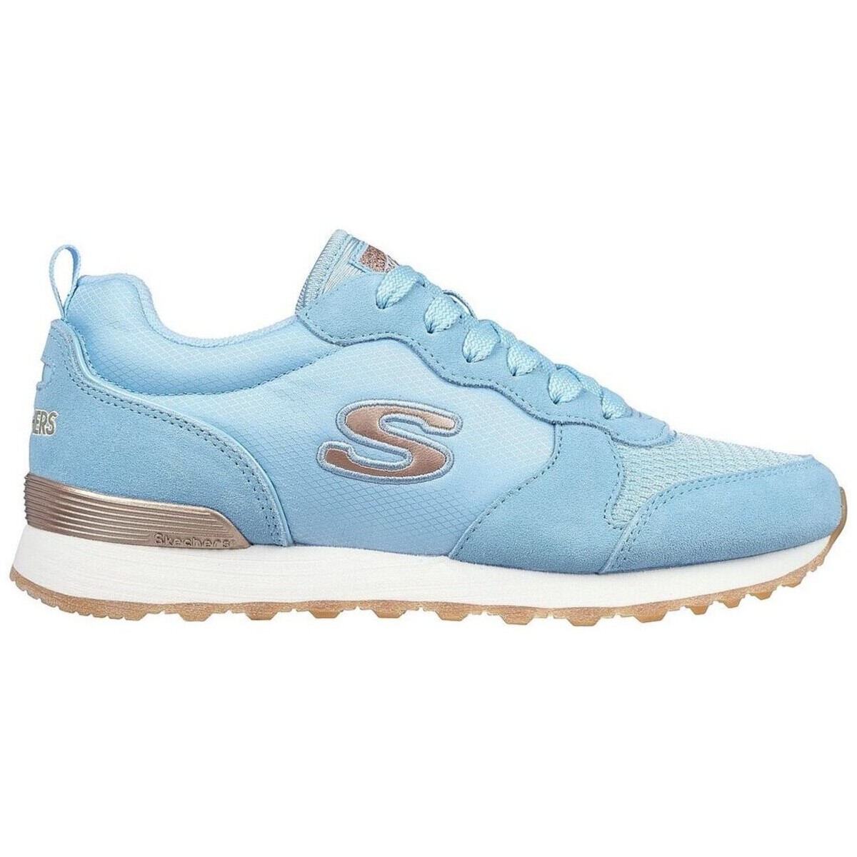 Schuhe Damen Sneaker Skechers OG 85-GOLDN GURL 111-LTBL Blau