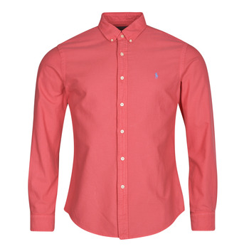 Kleidung Herren Langärmelige Hemden Polo Ralph Lauren CHEMISE AJUSTEE SLIM FIT EN OXFORD LEGER Rot / Rot