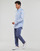 Kleidung Herren Langärmelige Hemden Polo Ralph Lauren CHEMISE AJUSTEE EN POPLINE DE COTON COL BOUTONNE Blau / Weiss
