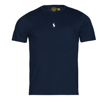 Kleidung Herren T-Shirts Polo Ralph Lauren T-SHIRT AJUSTE EN COTON LOGO CENTRAL Marine