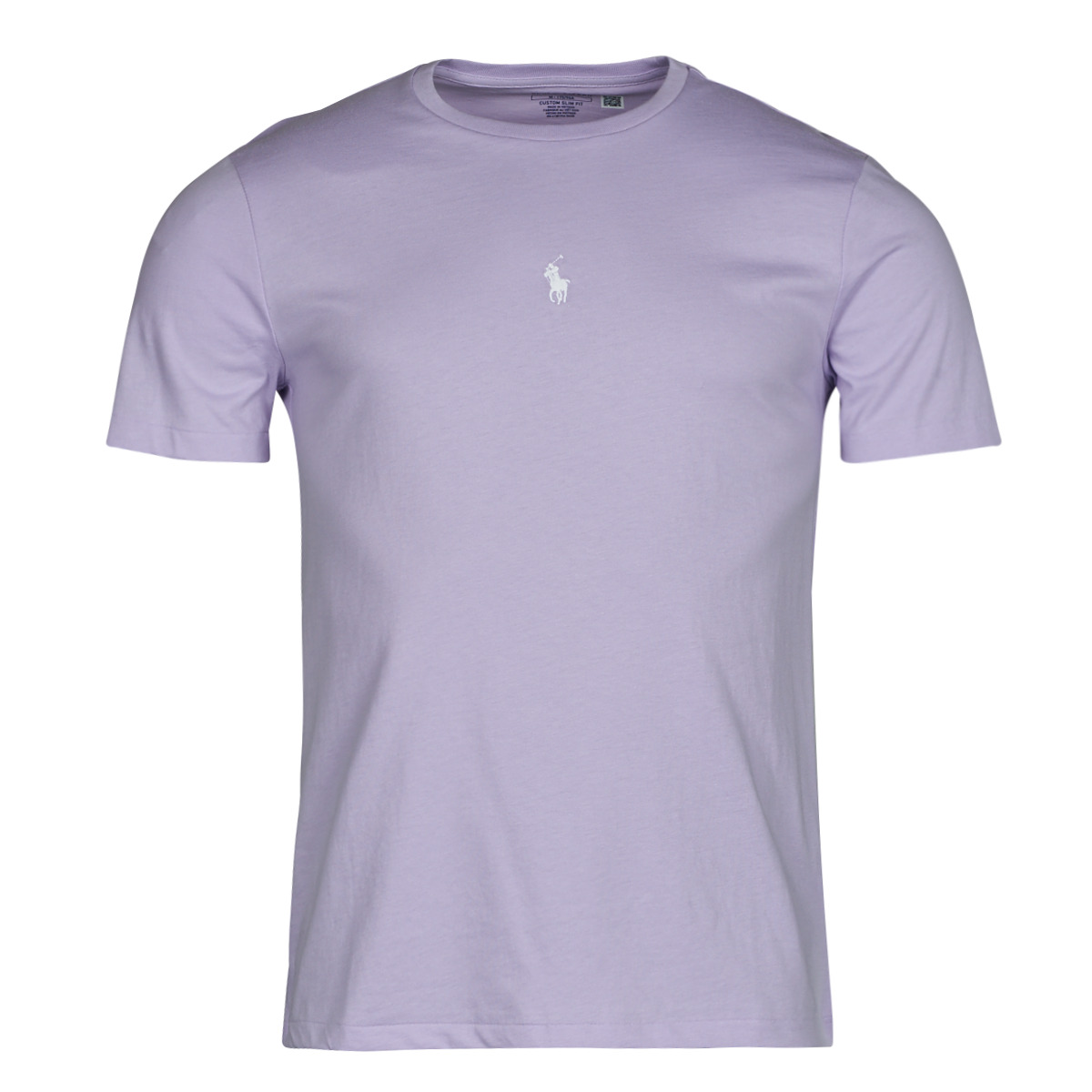 Kleidung Herren T-Shirts Polo Ralph Lauren T-SHIRT AJUSTE EN COTON LOGO CENTRAL Malvenfarben