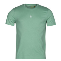 Kleidung Herren T-Shirts Polo Ralph Lauren T-SHIRT AJUSTE EN COTON LOGO CENTRAL Kaki / Essex / Grün