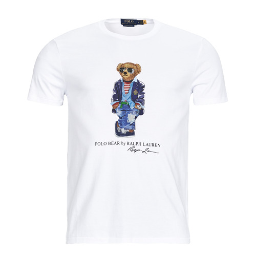Kleidung Herren T-Shirts Polo Ralph Lauren T-SHIRT AJUSTE EN COTON REGATTA BEAR Weiss