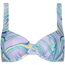 Kleidung Damen Bikini Ober- und Unterteile Lisca Verstellbare Träger-Badeanzug-Top mit Armatur Queensland Violett