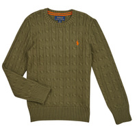 Kleidung Kinder Pullover Polo Ralph Lauren LS CABLE CN-TOPS-SWEATER Kaki