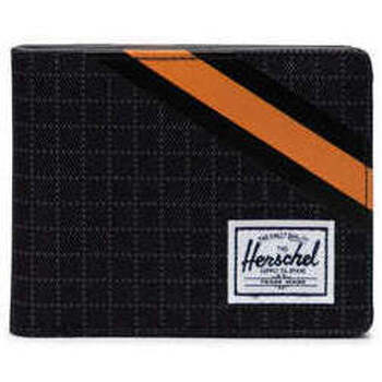Taschen Portemonnaie Herschel Roy RFID Black Grid/Gargoyle/Sun Orange Schwarz