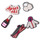 Accessoires Schuh Accessoires Crocs JIBBITZ APRES SKI GIRL 5 PACK Multicolor
