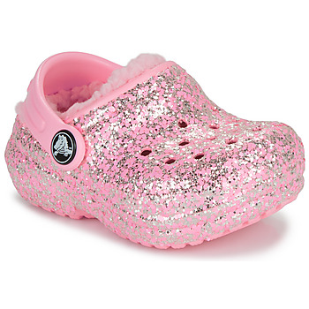 Schuhe Mädchen Pantoletten / Clogs Crocs Classic Lined Glitter Clog T Rosa