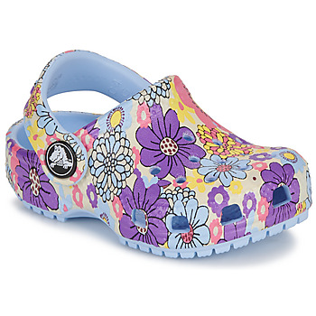 Schuhe Mädchen Pantoletten / Clogs Crocs Classic Retro Floral Clog T Blau / Multicolor
