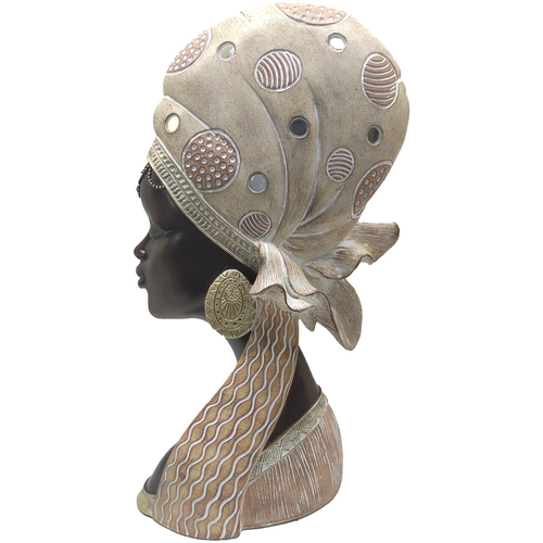 Home Statuetten und Figuren Signes Grimalt Abbildung Afrikanischer Kopf Braun