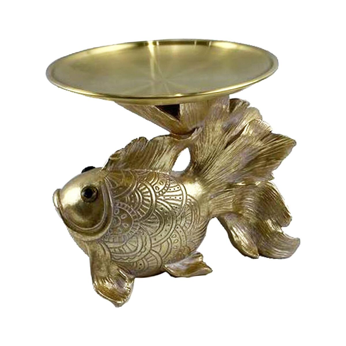 Home Statuetten und Figuren Signes Grimalt Tray Fish Ornament Gold