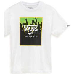 Kleidung Jungen T-Shirts Vans T-Shirt  BY Print Box Boys White/slime Weiss