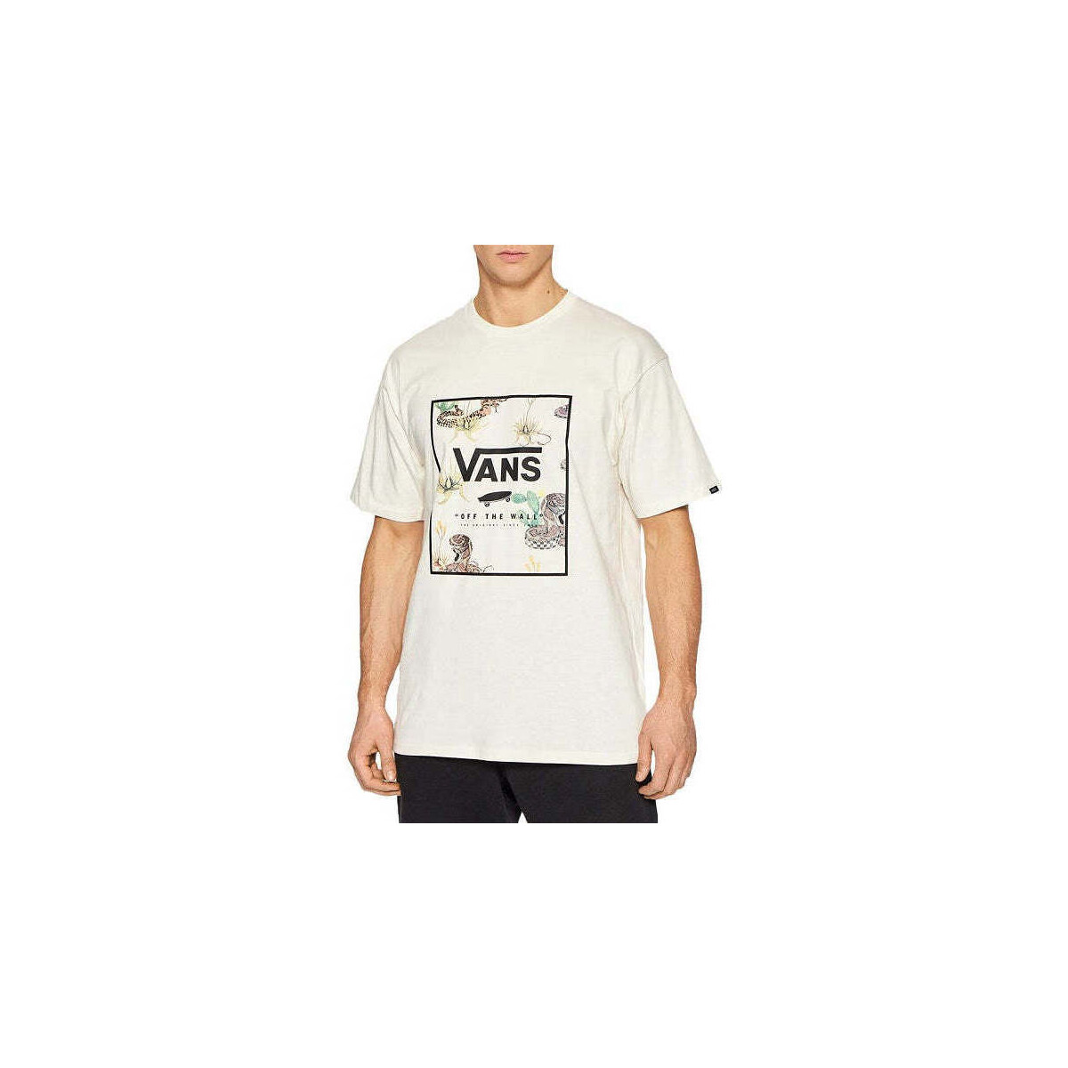 Kleidung Herren T-Shirts & Poloshirts Vans T-Shirt  MN Classic Print Box Antique White/desert Weiss