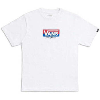 Vans  T-Shirts & Poloshirts T-Shirt  BY EASY LOGO SS BOYS WHITE