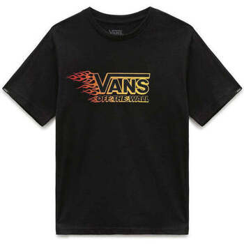Kleidung Jungen T-Shirts & Poloshirts Vans T-Shirt  BY Metallic Flame Ss Black - Kids Schwarz