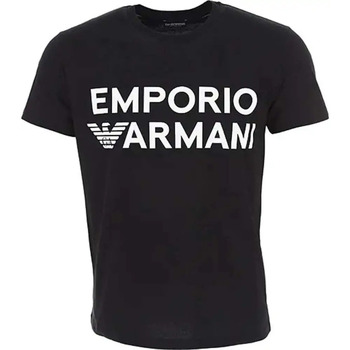 Kleidung Herren T-Shirts Emporio Armani Big front logo Schwarz