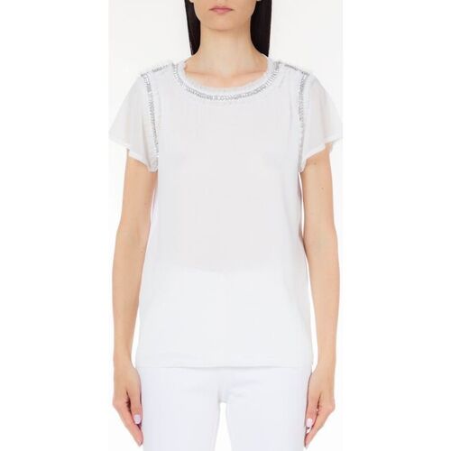 Kleidung Damen T-Shirts & Poloshirts Liu Jo CA3255 J5003-X0256 Weiss