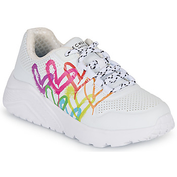 Schuhe Mädchen Sneaker Low Skechers UNO LITE Weiss / Multicolor