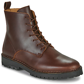 Schuhe Herren Boots Selected SLHRICKY LEATHER LACE-UP BOOT Braun