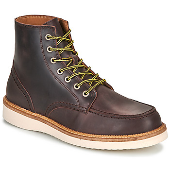 Schuhe Herren Boots Selected SLHTEO NEW LEATHER MOC-TOE BOOT Braun
